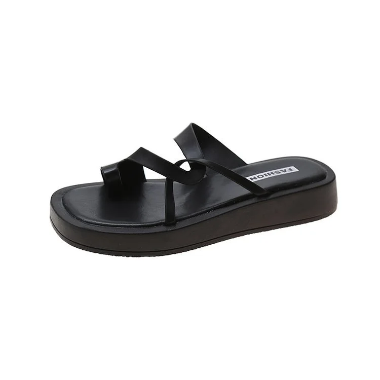 Summer New Style Flip Flops Women's Casual Thick Bottom