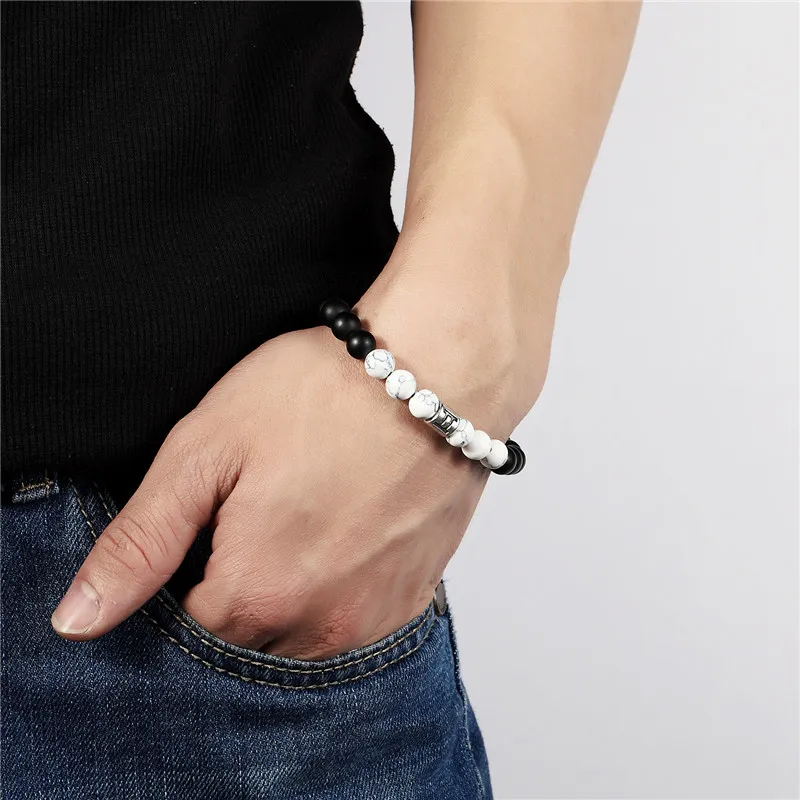 Twelve constellation black frosted bracelet