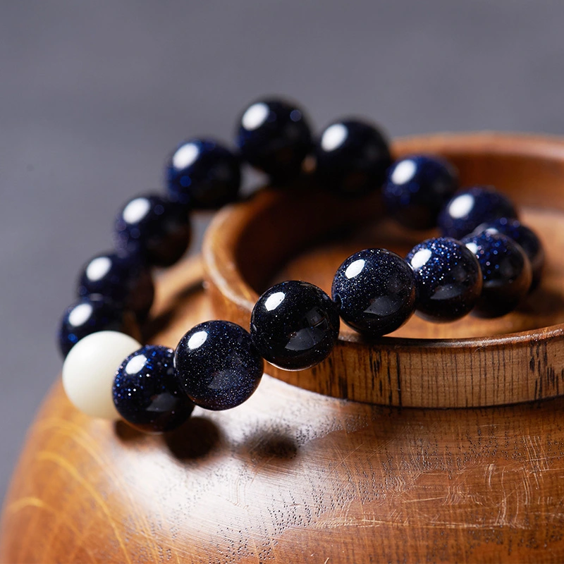 Seven Chakra Bracelet Obsidian Bracelet Blue Sandstone Bracelet Power Stone