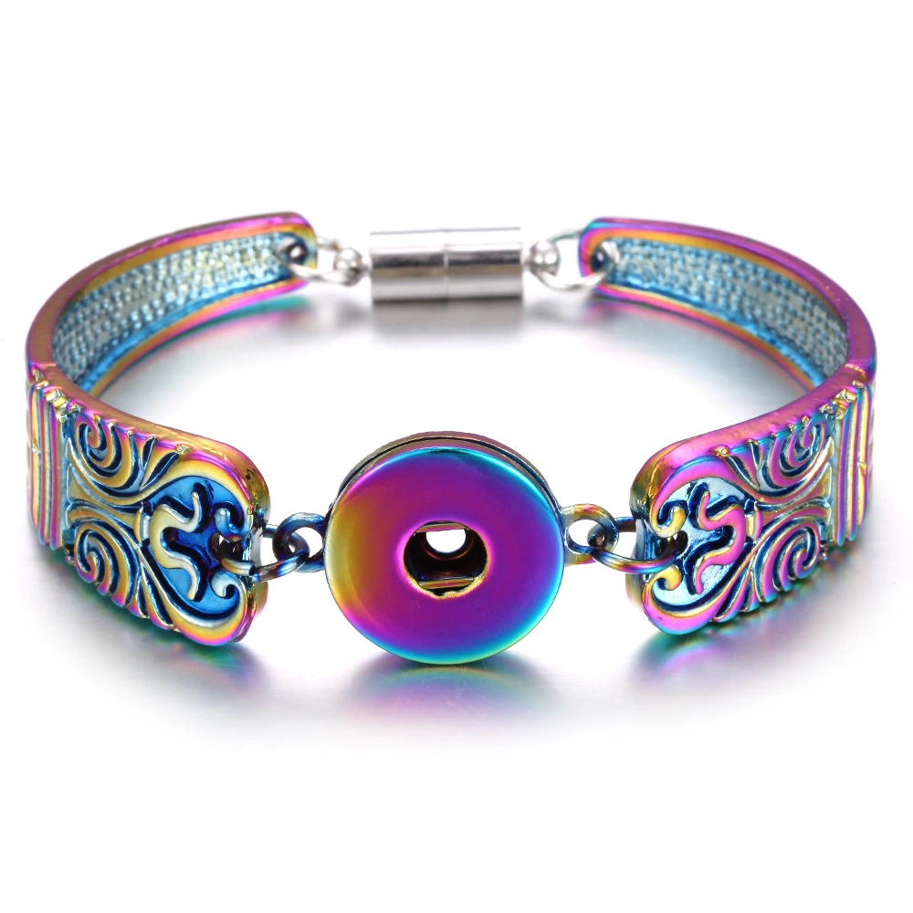 Magnetic Adjustable Noosa Button Seven-color Bracelet