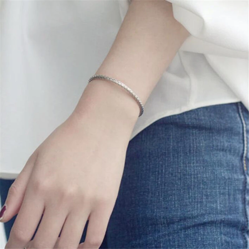 S925 Sterling Silver Vintage Serpentine Twist Woven Bracelet
