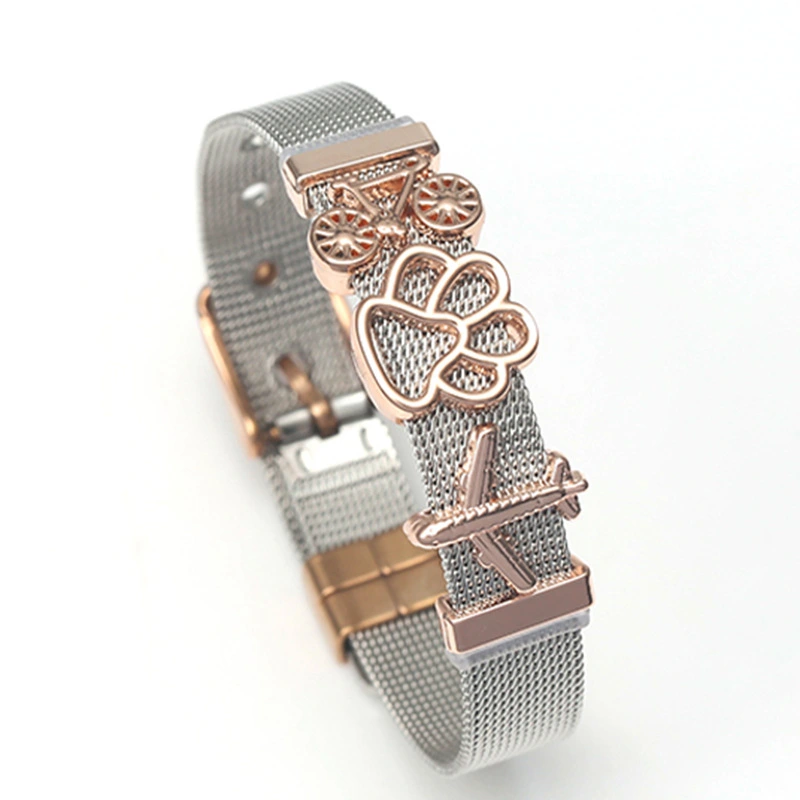 Two-tone Mesh Stainless Steel Bracelet