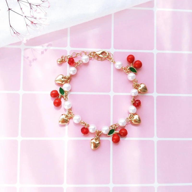 Cherry Love Temperament Pearl Fashion Bracelet