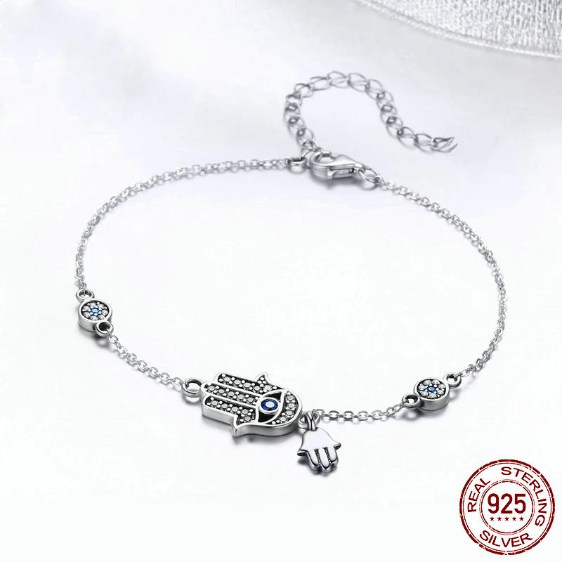 Hand of Fatima S925 Sterling Silver Bracelet