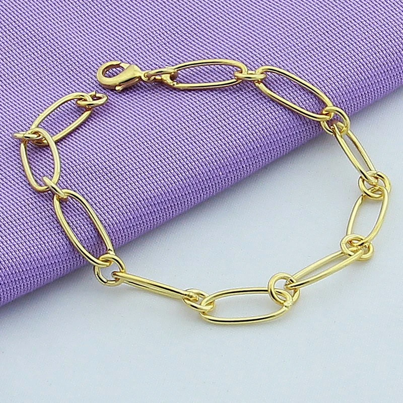 Silver Plated Fashion Gold 4D Bracelet