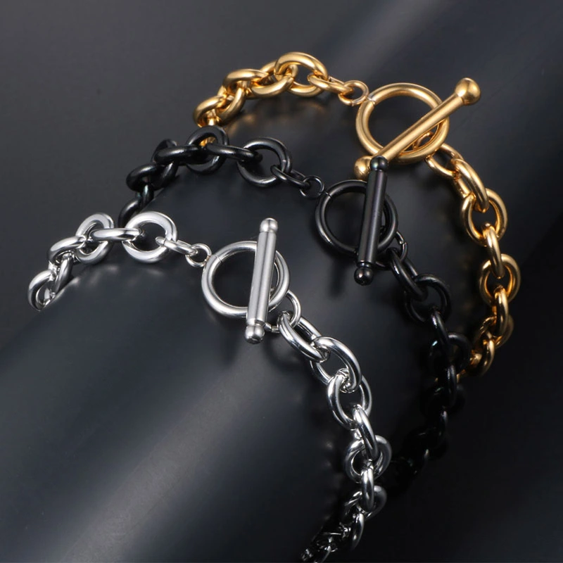 Fashionable Titanium Steel Men's Bracelet Korean Style Simple Bracelet