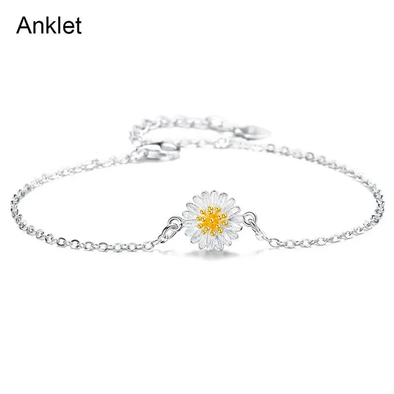 Imitation Silver Bracelet Classic Chrysanthemum and Daisy Bracelet