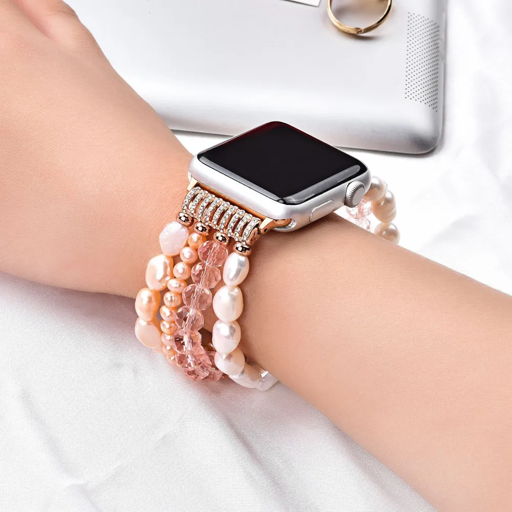 Compatible with Apple,  Suitable For Iwatch Smart Watch With Apple Pearl Strap