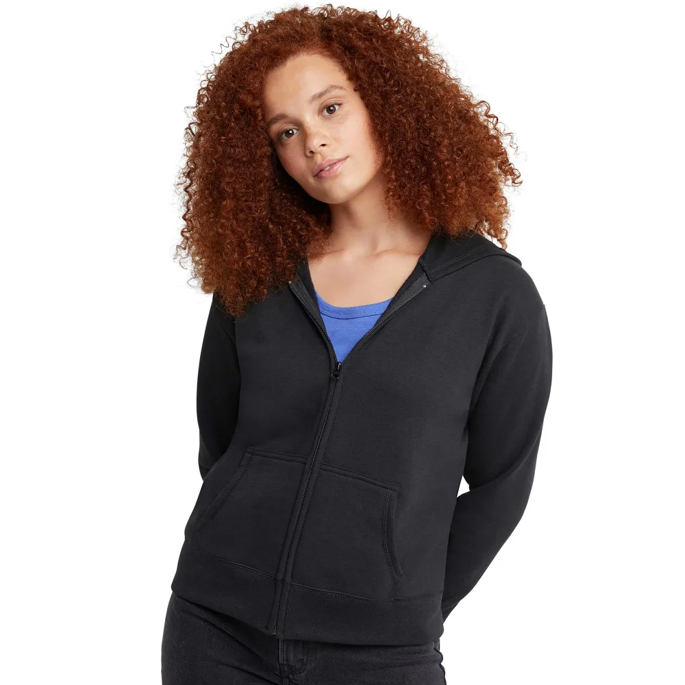 Hanes Women's Hoodie, Ecosmart Fleece Full-zip Hoodie, Zip-up Hooded Sweatshirt