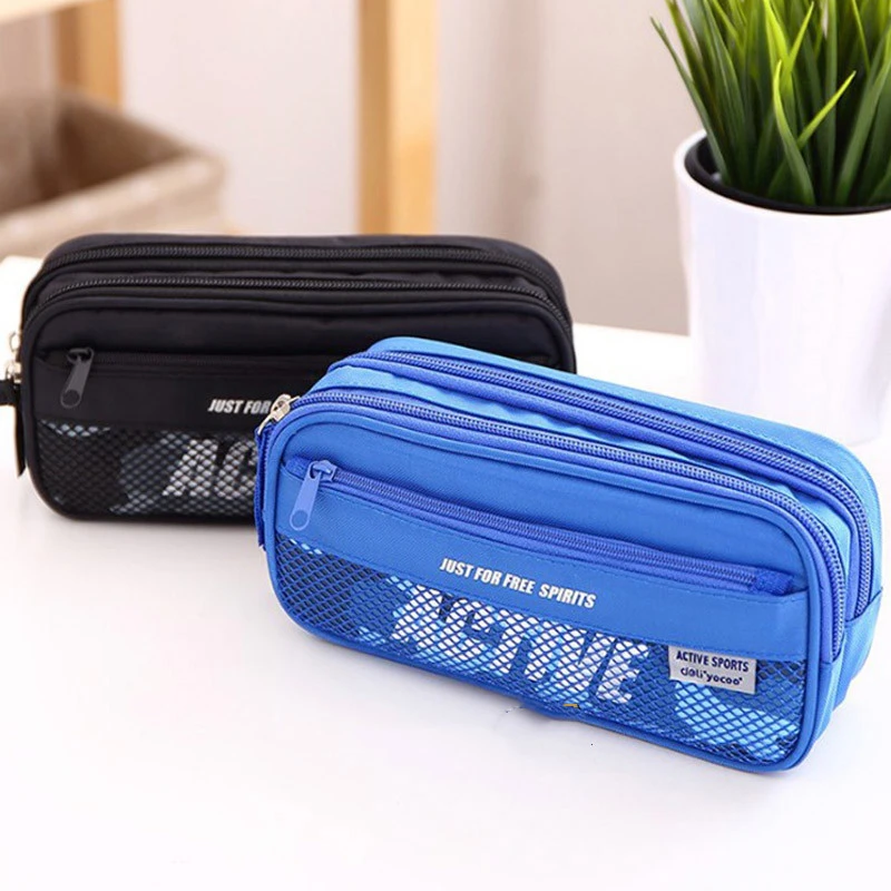 Multifunctional double-layer pencil case student