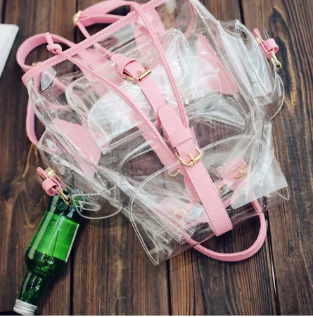 Fashionable wild small  shoulder jelly bag