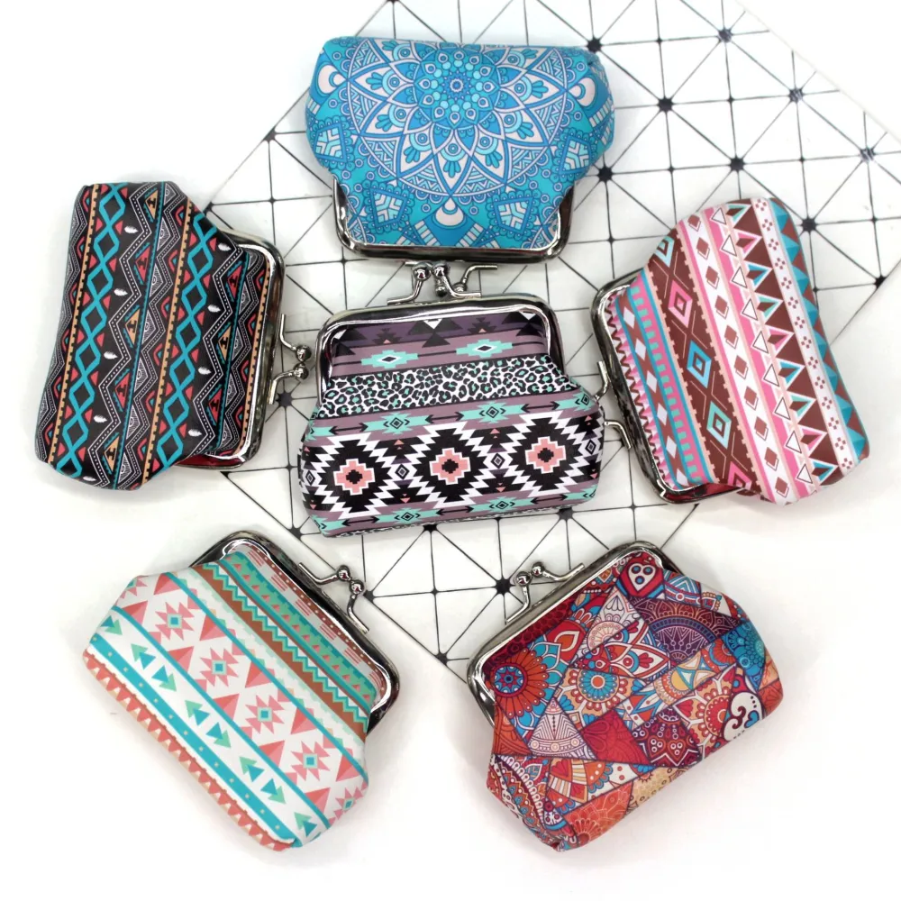 Ethnic style print creative ladies coin purse