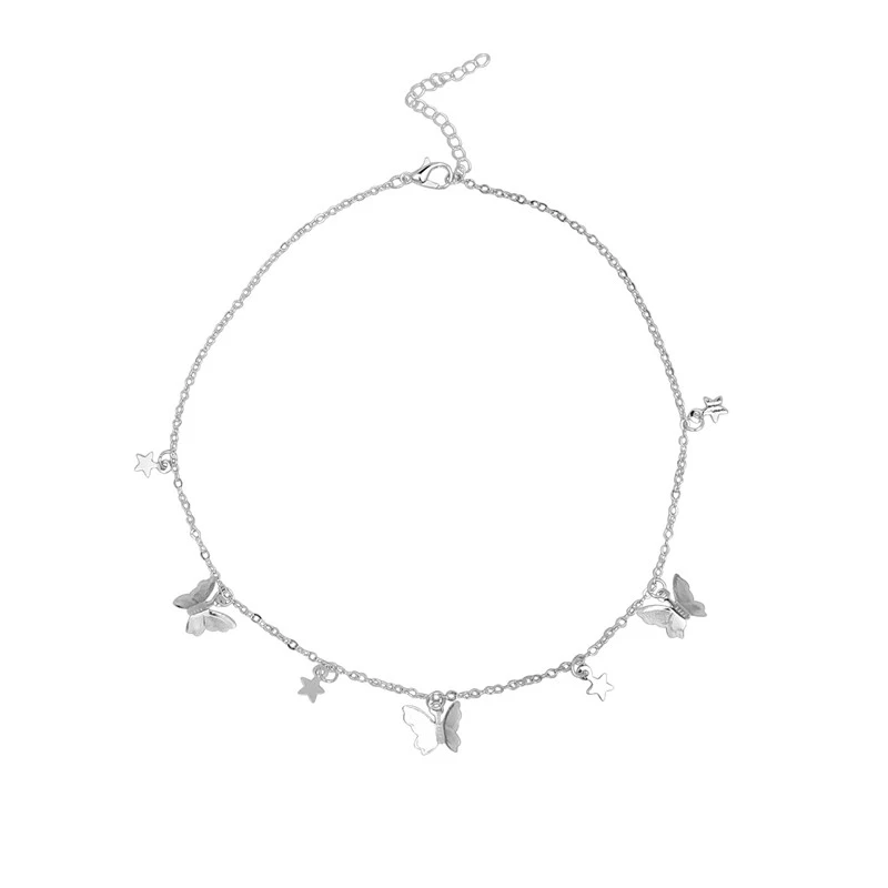 Sexual Popular Five-pointed Star Sequined Star Clavicle Chain