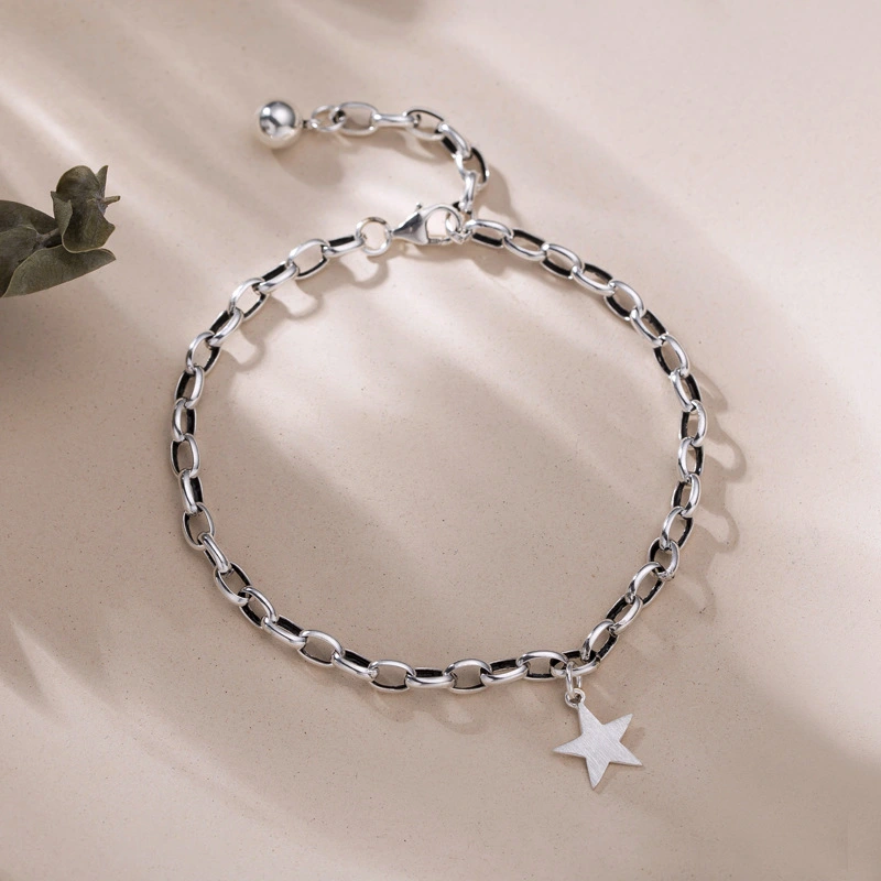 Bracelet Female Star Hollow Chain Glossy Round Ball Simple