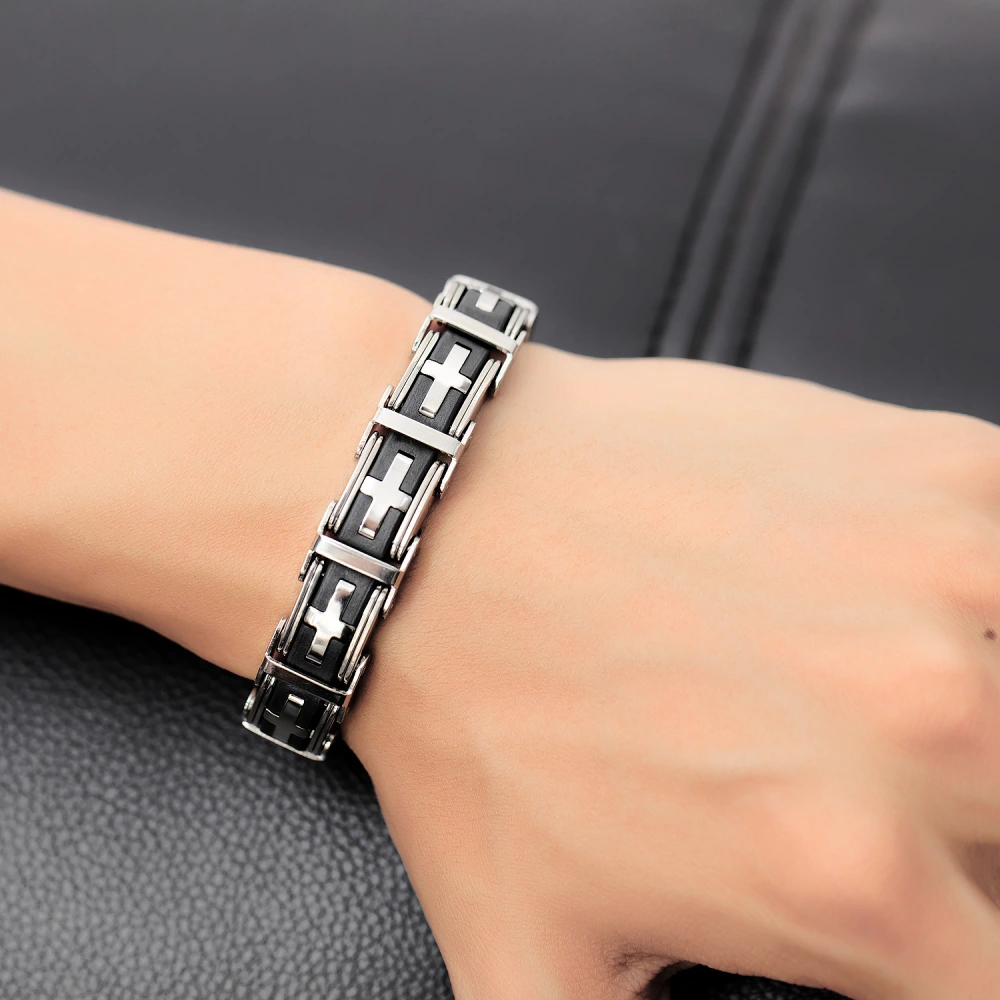 Cross Titanium Steel Bracelet