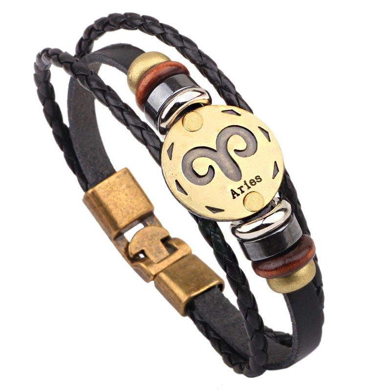 Aries Constellation Leather Bracelet Small Mixed Batch