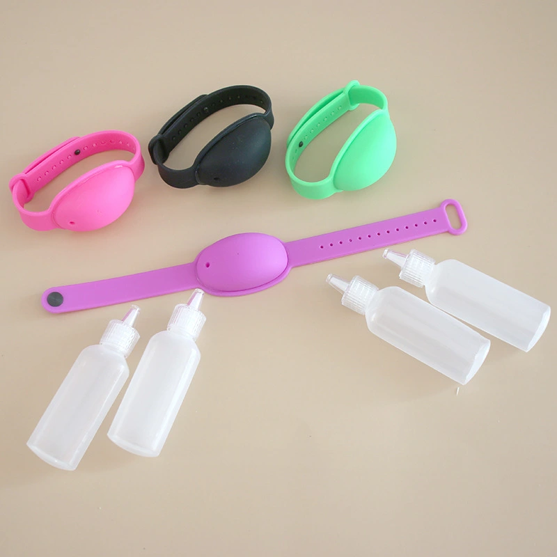 Portable Hand Sanitizer Sterilization Free Hand Washing Silicone Wristband Child Protective Hand Sanitizer Wristband