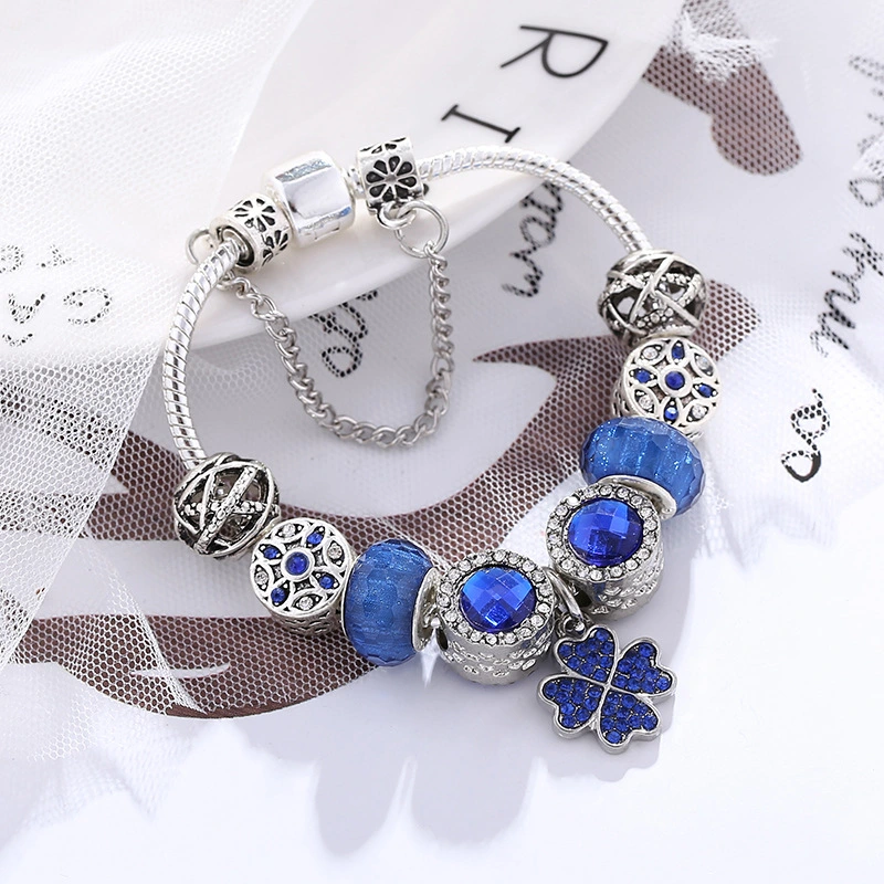 New blue crystal bracelet diy original charm ladies bracelet