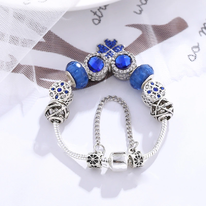 New blue crystal bracelet diy original charm ladies bracelet