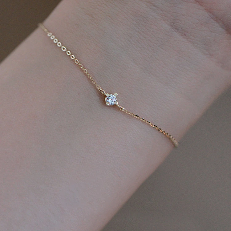 S925 Sterling Silver 14K Gold Plated Bracelet