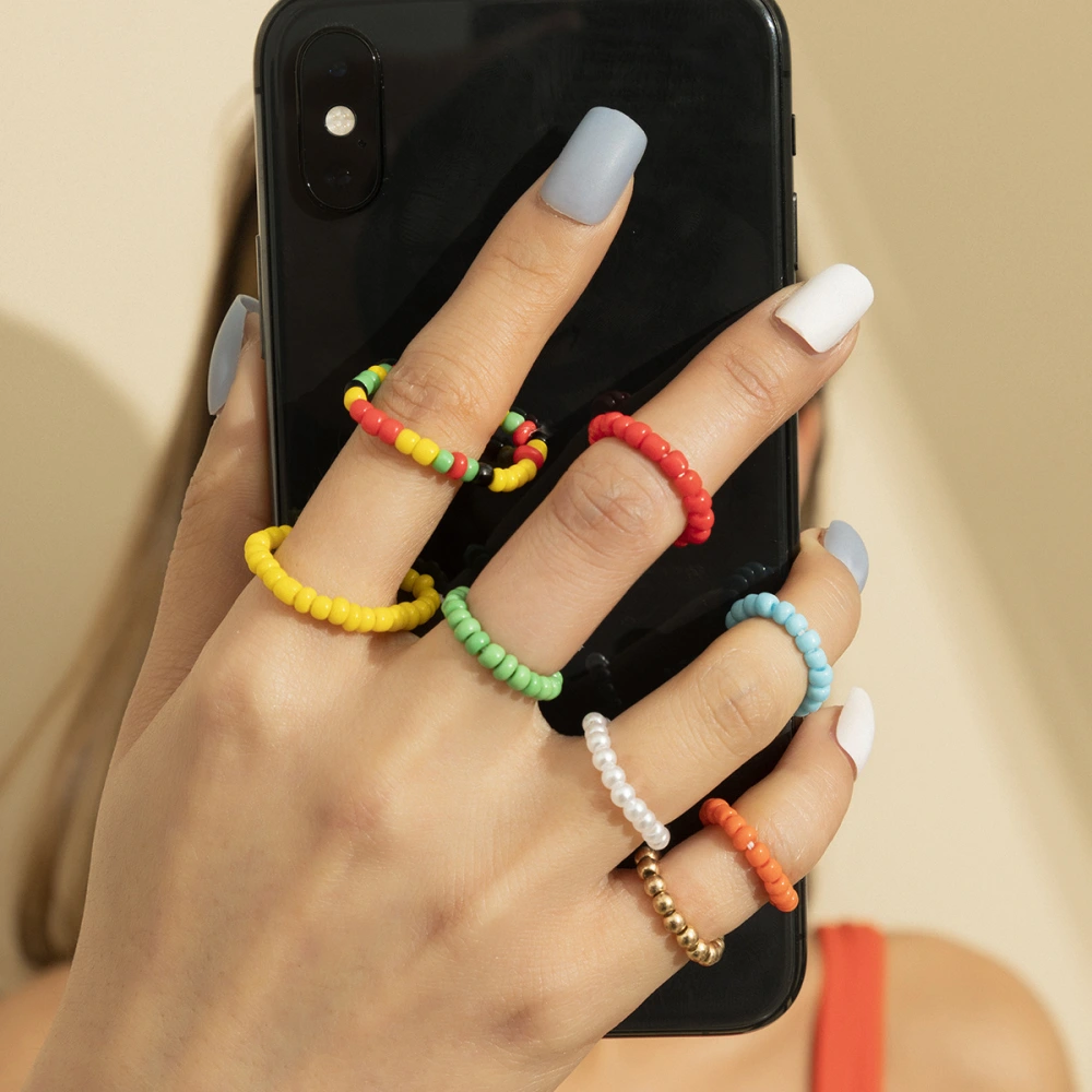 Colored Elastic Rope Ring European And American Cross-border Jewelry