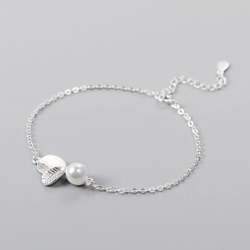 Love Leaf Elegant Shell Pearl  Bracelet