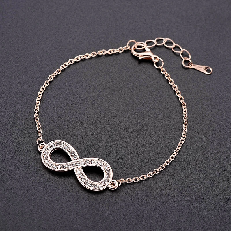 Simple Ladies Fashion 8-character Crystal Bracelet