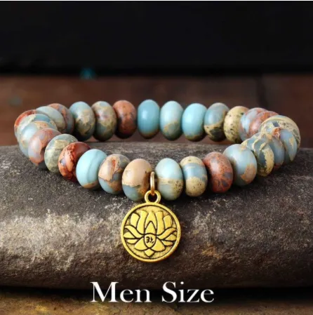 High-end Women's Stretch Bracelet 10mm Imperial Jasper