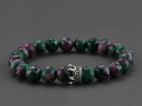 Agate Crown Energy Volcanic Stone Bracelet