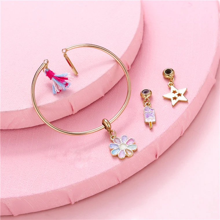 Cartoon Ice Cream Flowers Alloy Bracelet