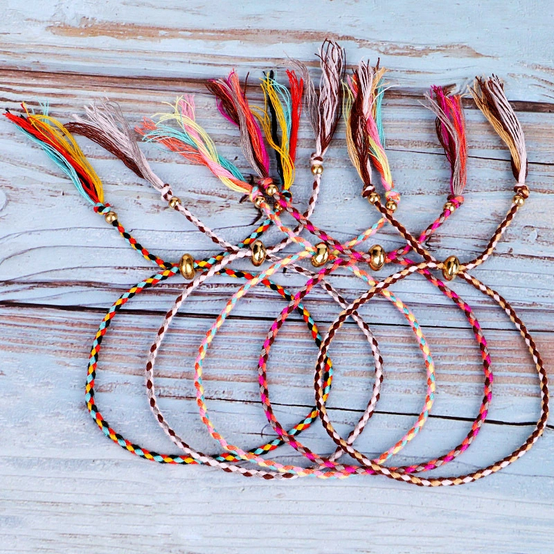 Colorful braided rope bracelet