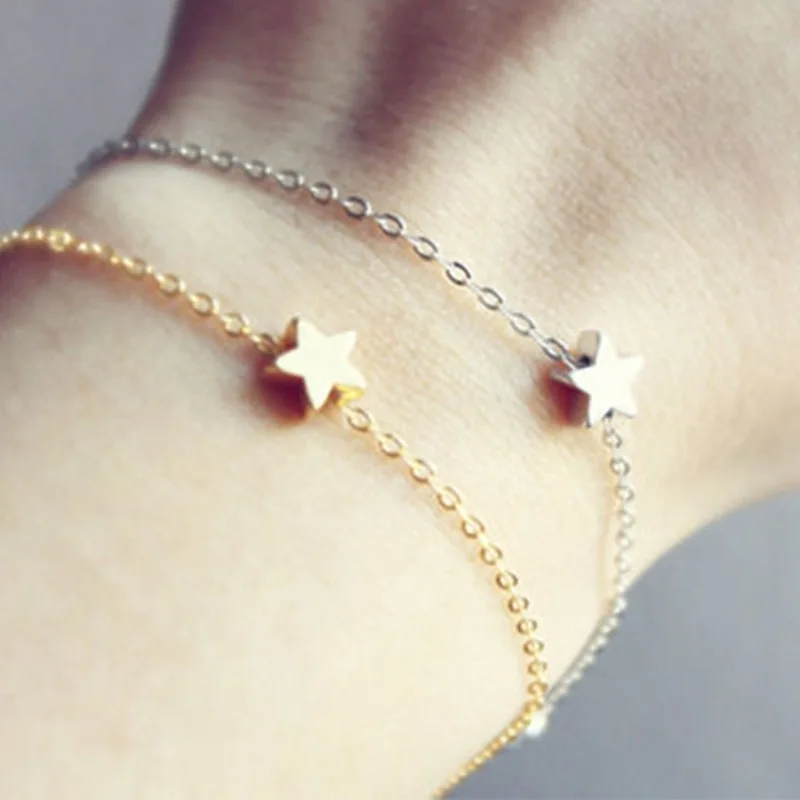 Simple ladies five-pointed star bracelet