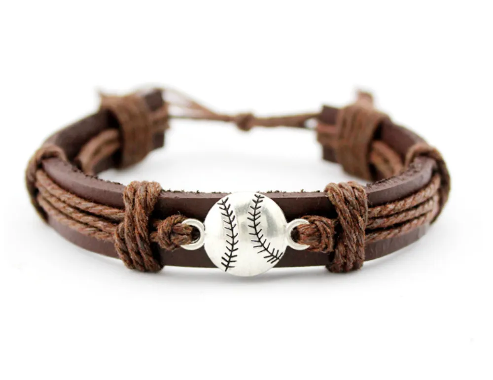 Tennis hand-woven leather bracelet