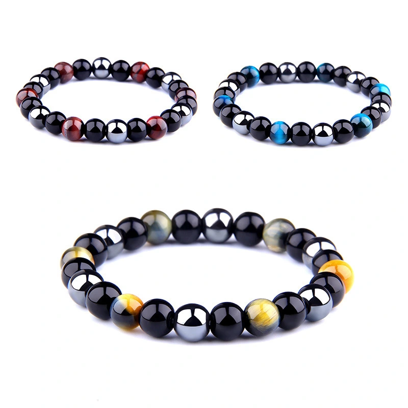 Tiger Eye Men's Bracelet Obsidian