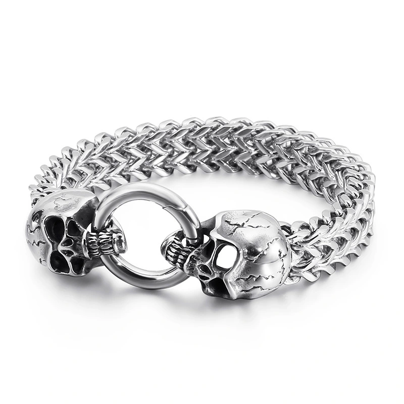 Stainless Steel Skull Titanium Steel Men's Domineering Bracelet