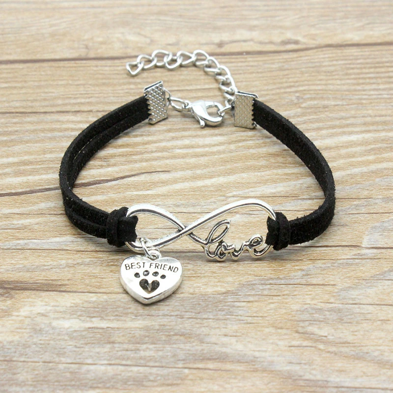 Best friend braided heart bracelet