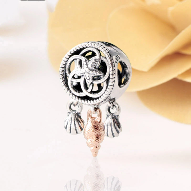 Hollow shell dream catcher charm