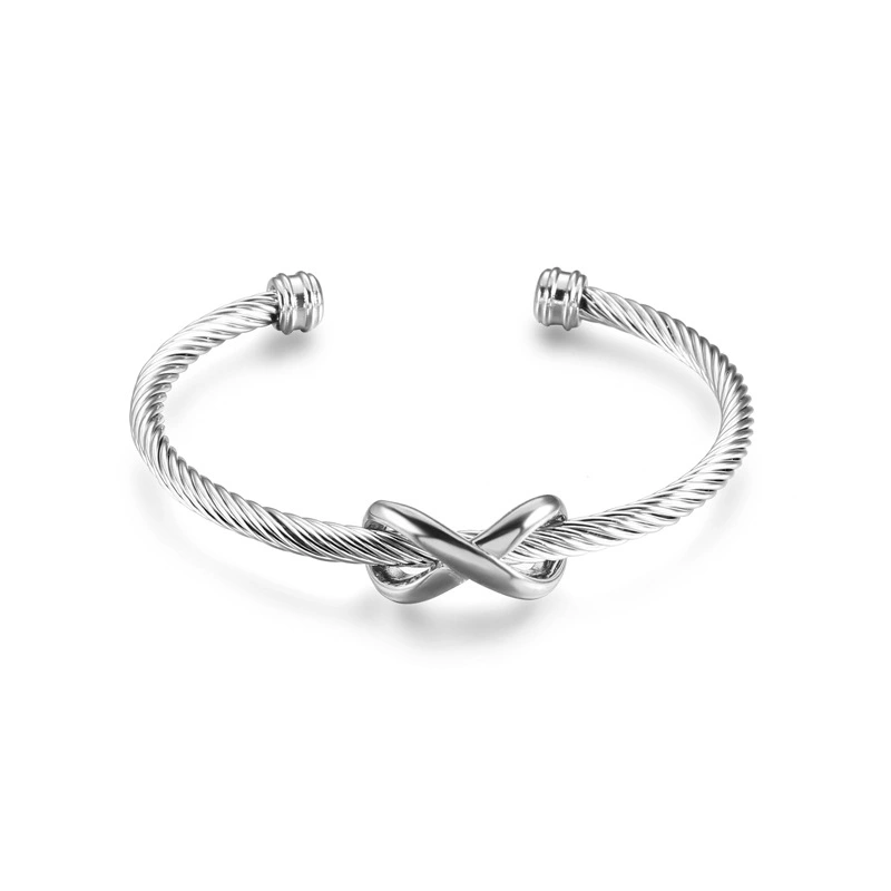 Infinity symbol steel wire bracelet