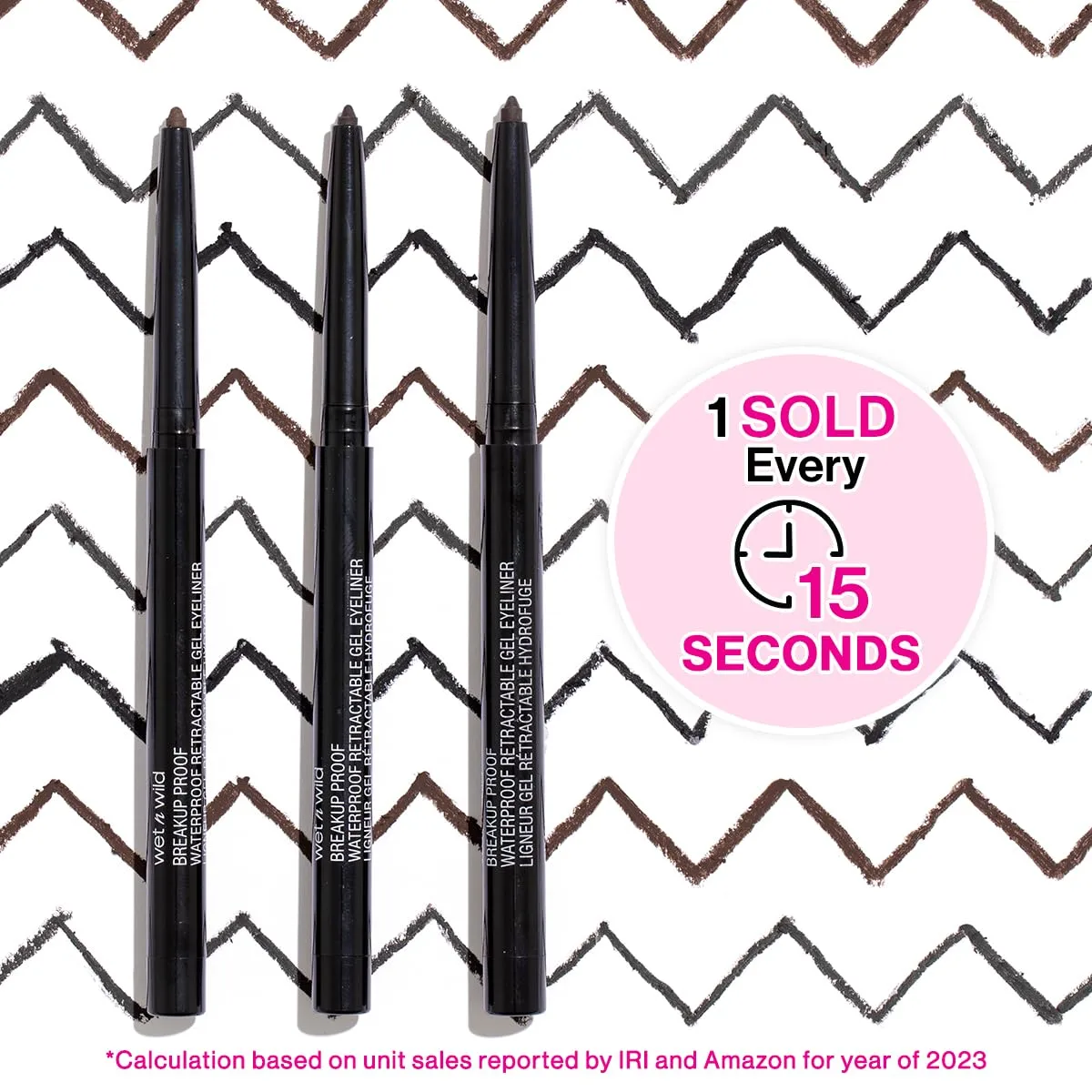 wet n wild Mega Last Breakup Proof Eyeliner, Quick Drying, Waterproof, 16-Hour Wear - Cruelty-Free & Vegan - Blackest Black