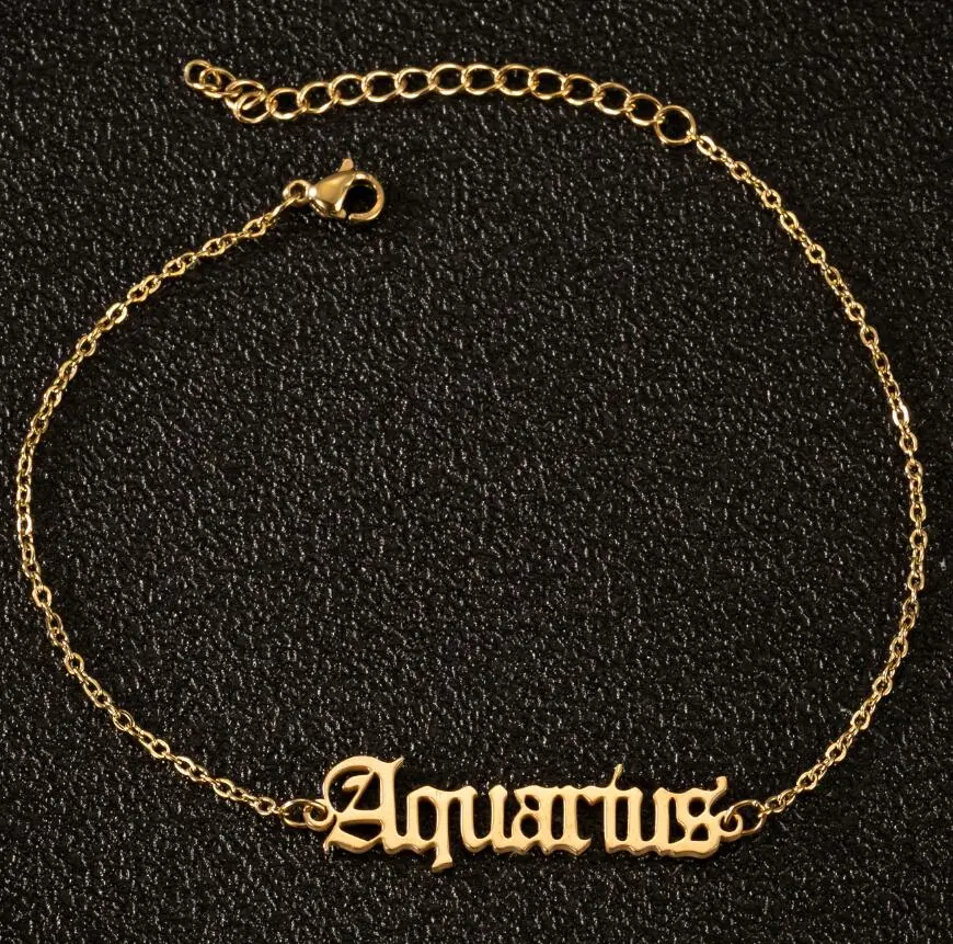 European And American New Electroplating Personality Constellation Anklet Jewelry