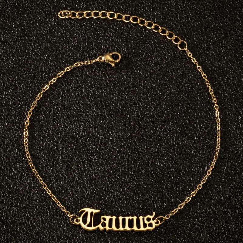 European And American New Electroplating Personality Constellation Anklet Jewelry