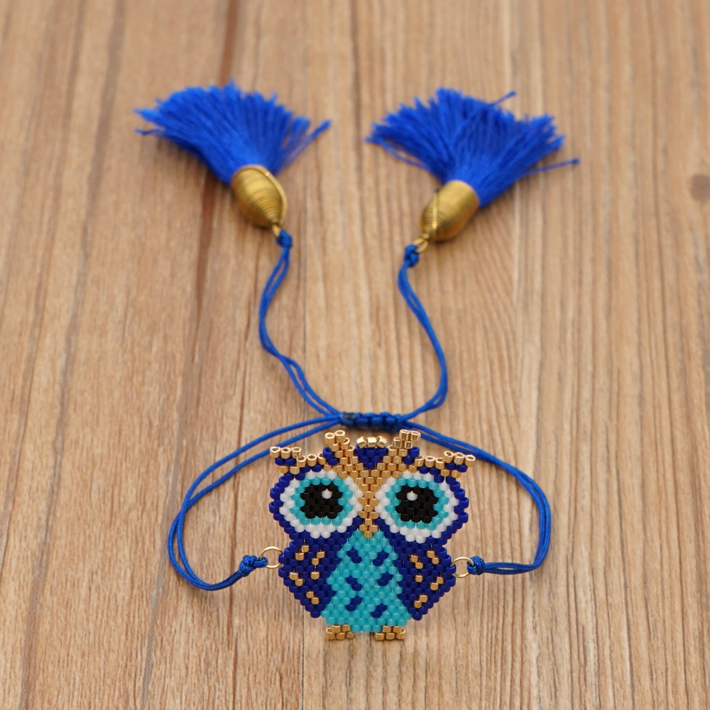 Accessories Miyuki Rice Beads Braided Bracelet Owl Animal Series Bohemian Handmade Jewelry