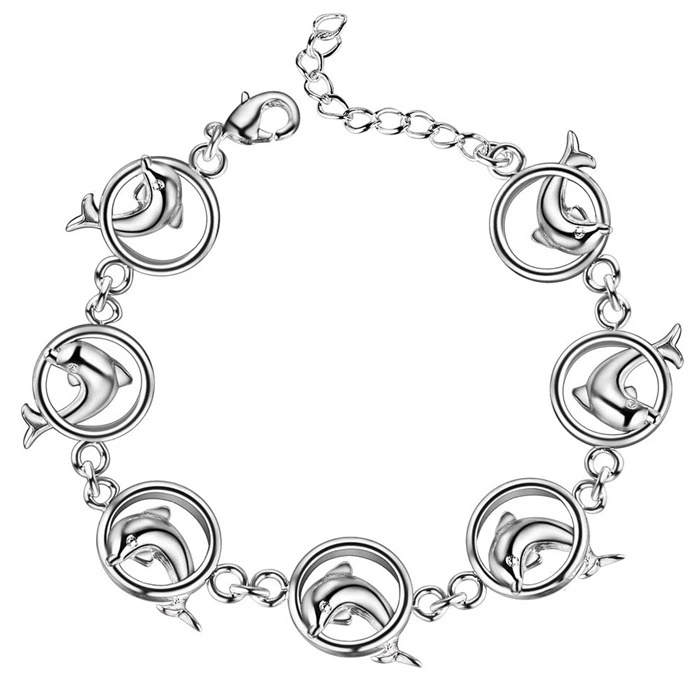 Fashion Dolphin Jumping Circle Bracelet