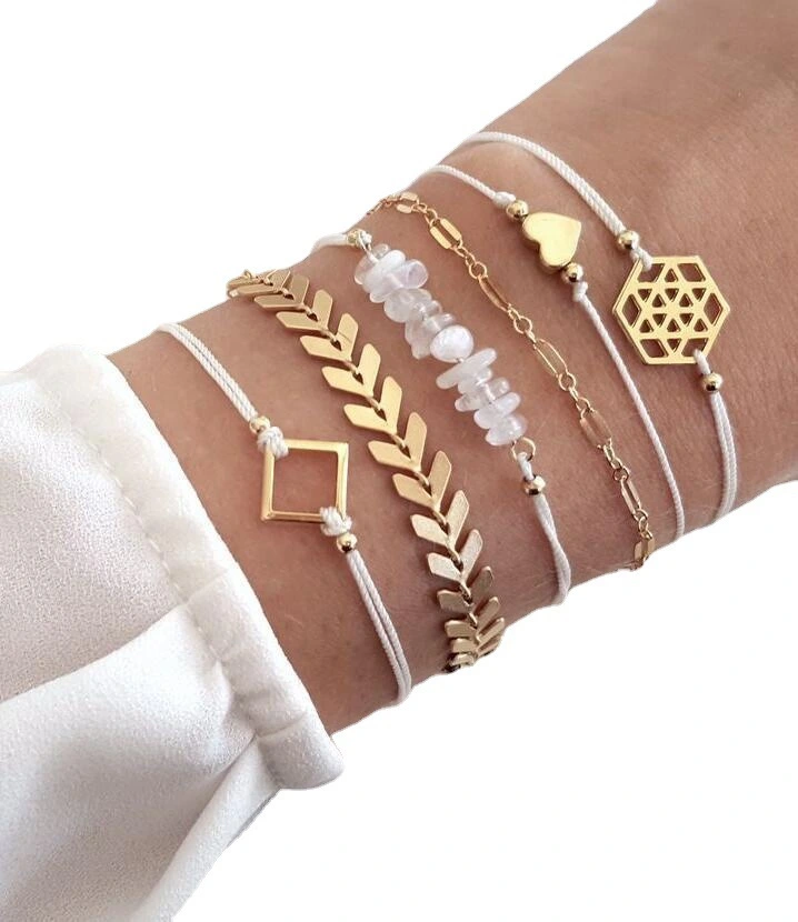 6-Piece Love Hollow Handmade Bracelet