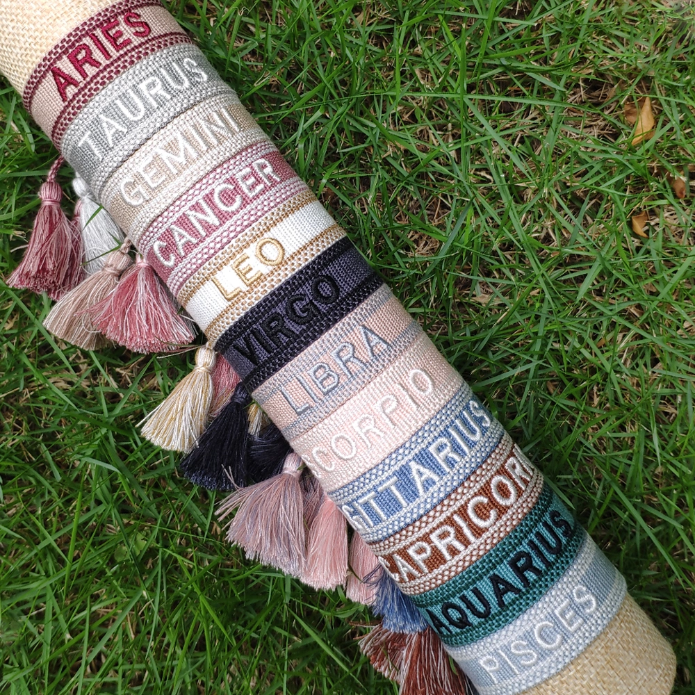 English Alphabet Embroidery European And American Bracelet