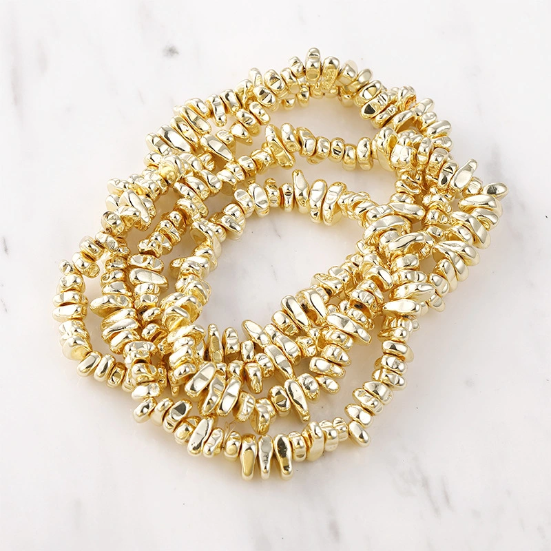 Gold Handmade Beaded Material Diy Bracelet