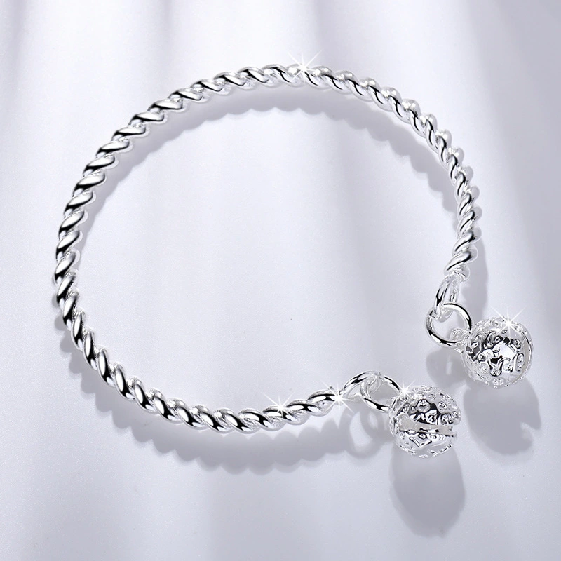 Twisted Wire Jewelry Retro Double Palace Bell Bracelet