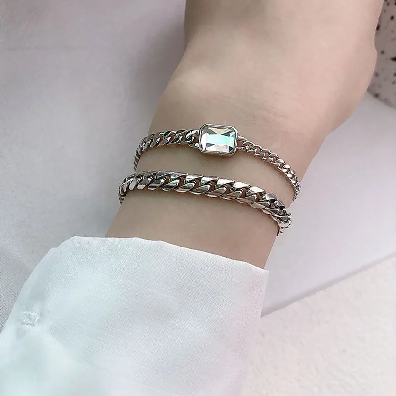 Women's Fashion Chain 925 Silver Bracelet