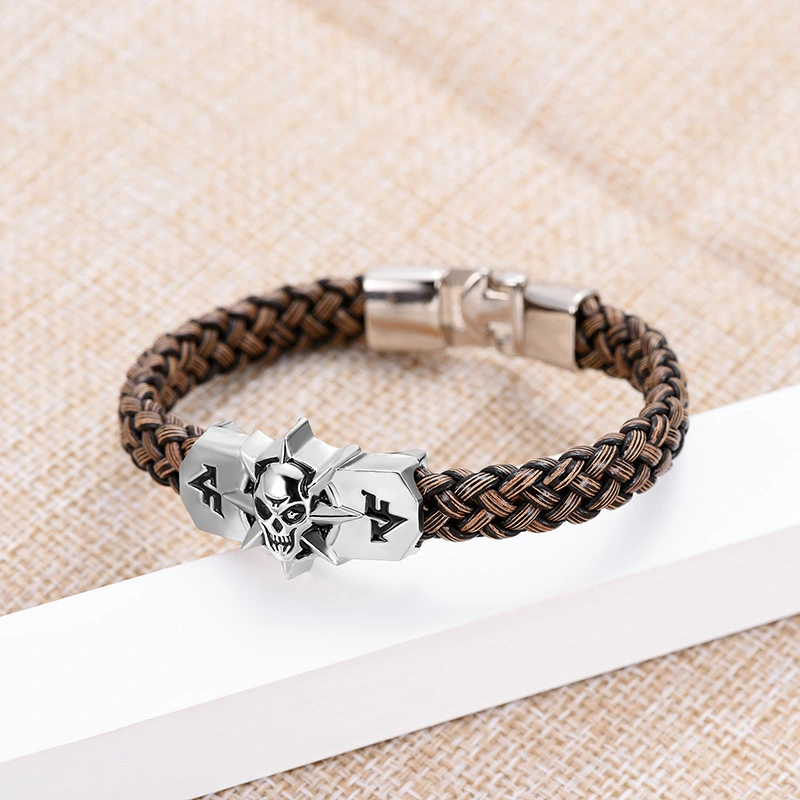 Fashionable Personality Skull Leather Bracelet