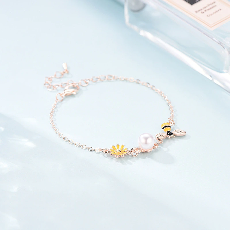 Little Bee Sun Flower Shaped Bracelet Yellow